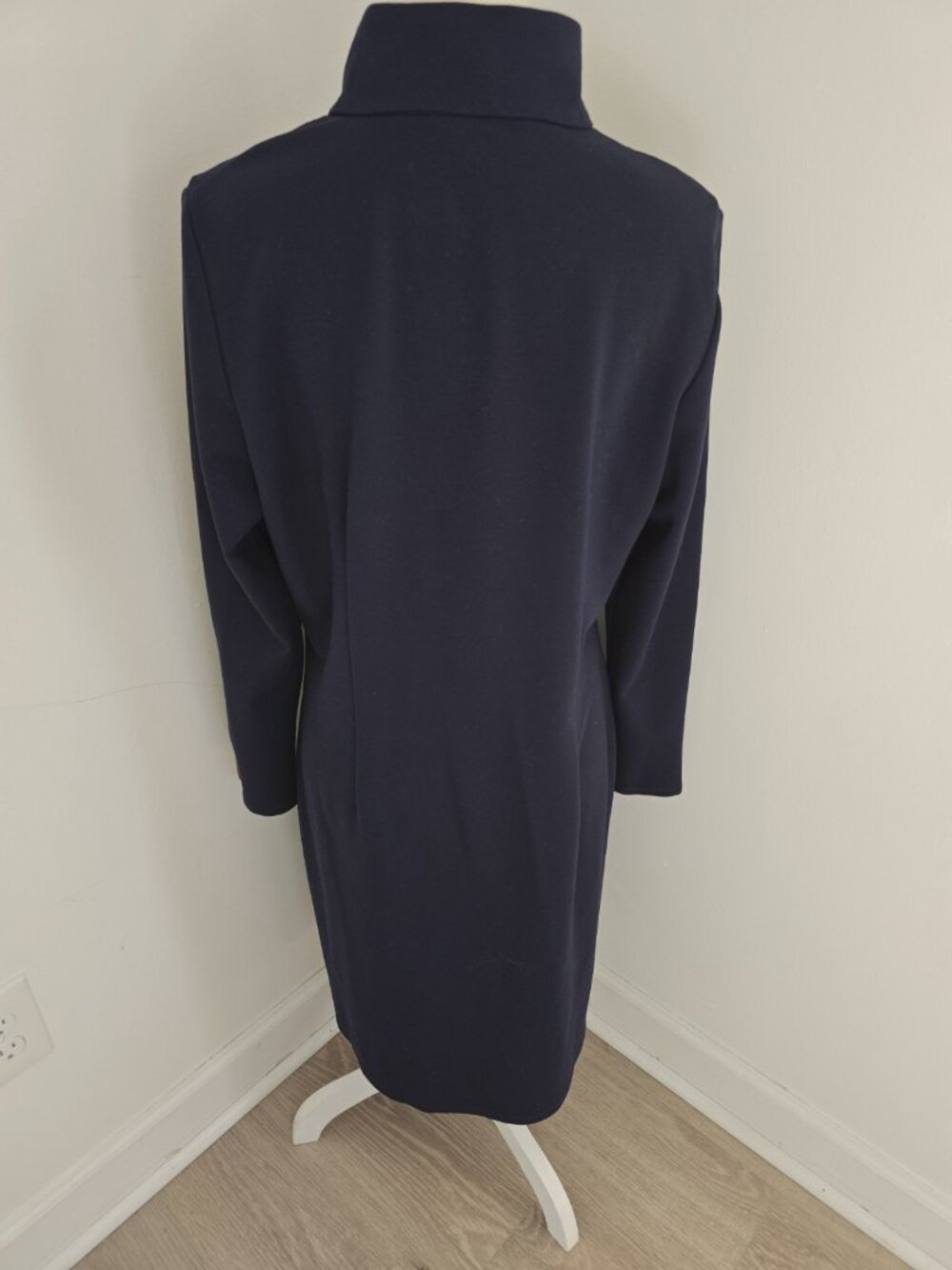 Jude Connally Anna Dress Jude Ponte XL Navy Blue Long Sleeves Quarter Zip Shift - Picture 7 of 11